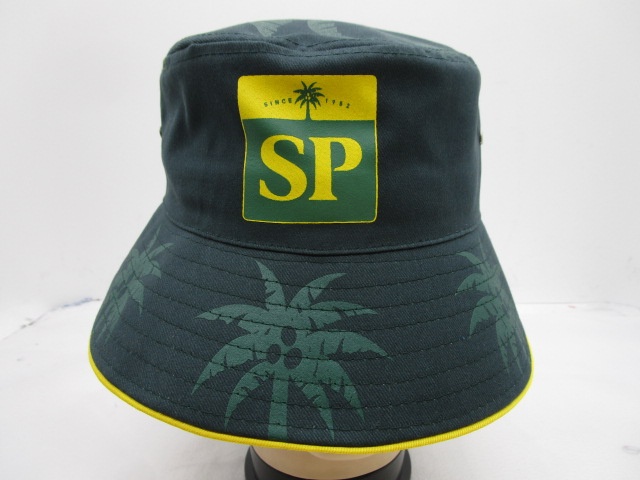 Hot Selling Polyester Cotton Flat Top Summer Print Leaf Bucket Hat For Men