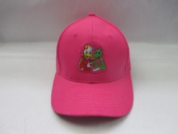 Kid's embroidery baseball cotton cap with woven badge