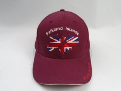 Maroon color UK DESIGN 6 panel baseball cap