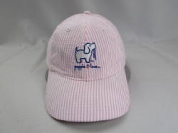 soft cotton material GIRL stripes embroidery baseball cap