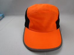 BSCI high viz luminescent orange fabric/big hole mesh sporting safety hat