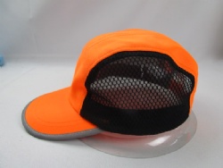 BSCI high viz luminescent orange fabric/big hole mesh sporting safety hat