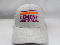 heather grey 100% acrylic baseball cap custom design