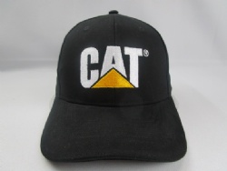 CAT design cotton baseball hat with embossed buckle