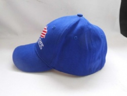 flex fit strecthed fabric fitted cap with US flag woven badge design