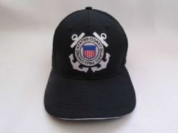 coast guard baseball hat with sandwich and long strap